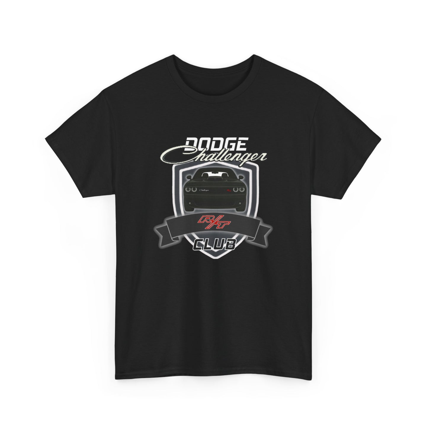 Pitch Black Dodge Challenger R/T Club T-Shirt, Shaker Edition